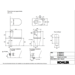 Kohler K-26058H-0 REACH UP 分體式靠牆雙噴嘴座廁 (不包含風琴喉)